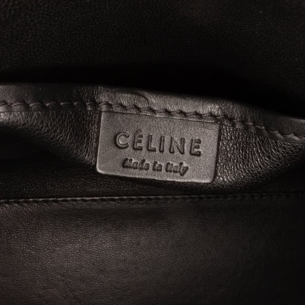 Pre-owned Celine Nano Tricolor Leather Luggage Tote Red
