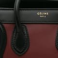 Miniatyrbild 6 av 10: Pre-owned Celine Nano Tricolor Leather Luggage Tote Red