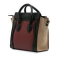 Miniatyrbild 2 av 10: Pre-owned Celine Nano Tricolor Leather Luggage Tote Red