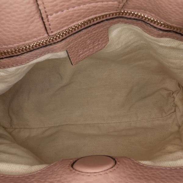 Pre-owned Gucci Small Calfskin Bamboo Shopper Satchel Pink
