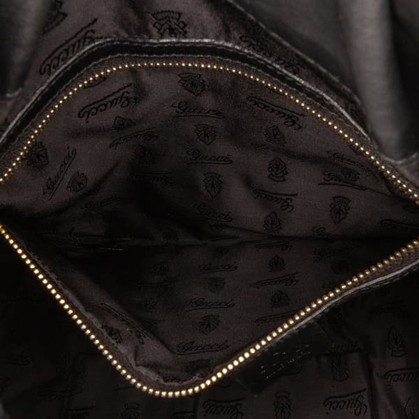 Pre-owned Gucci Large Patent Hysteria Satchel Black
