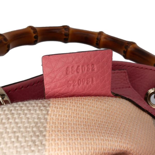 Pre-owned Gucci Small Raffia Bamboo Shopper Satchel Brown