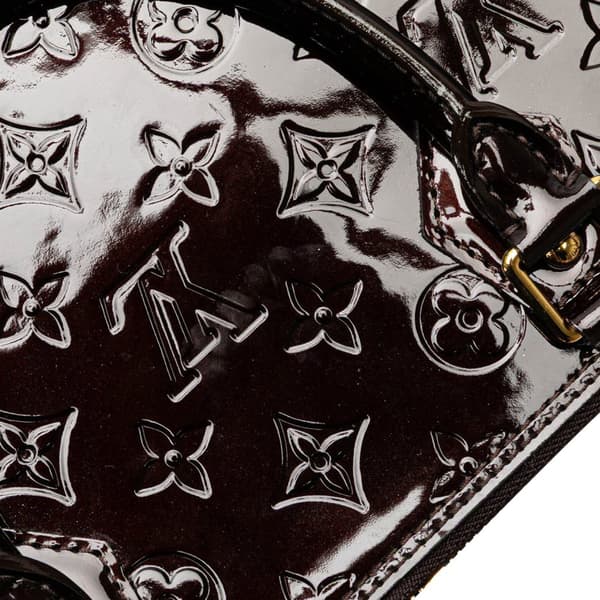Pre-owned Louis Vuitton Monogram Vernis Alma GM Purple