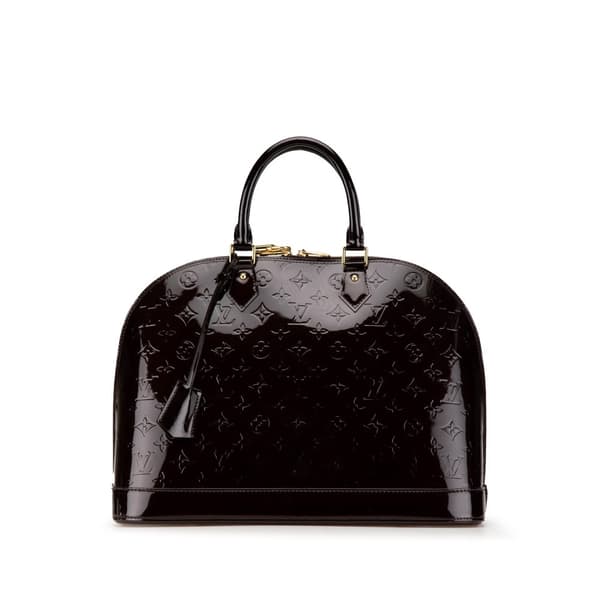 Pre-owned Louis Vuitton Monogram Vernis Alma GM Purple