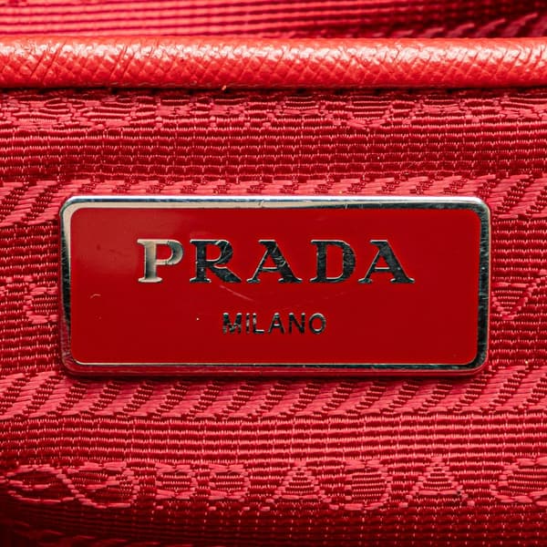 Pre-owned Prada Tessuto Satchel Red