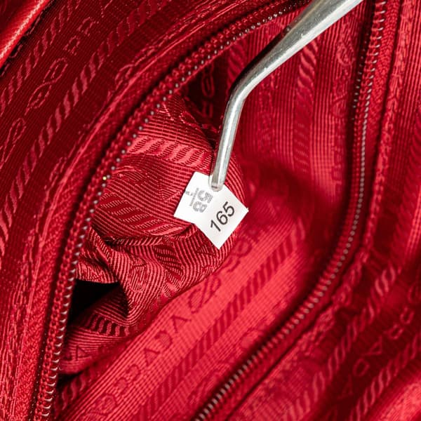 Pre-owned Prada Tessuto Satchel Red