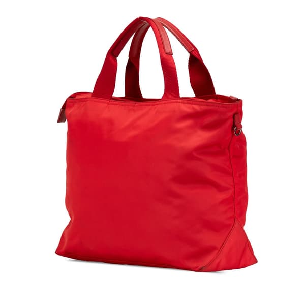 Pre-owned Prada Tessuto Satchel Red