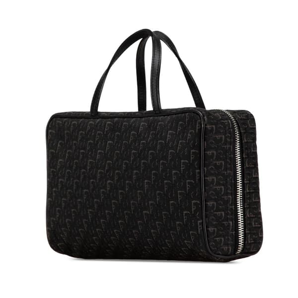 Pre-owned Dior Diorissimo Trotter Canvas Handbag Black