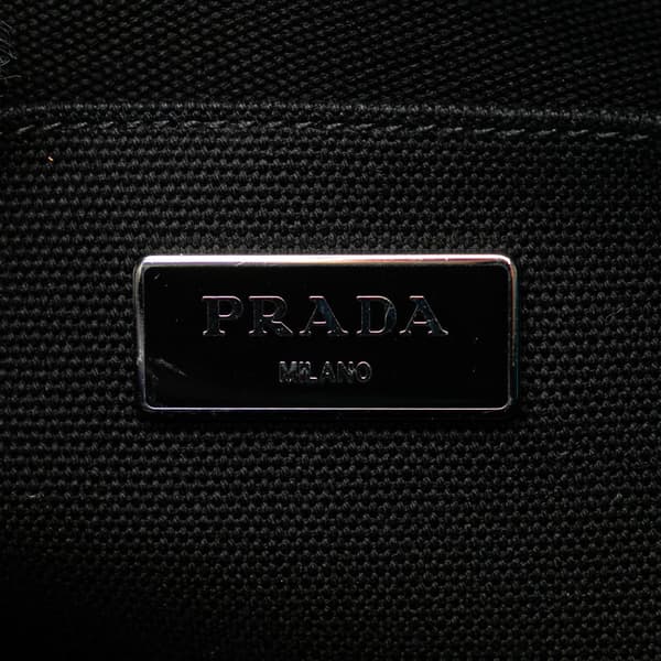 Pre-owned Prada Canvas Camouflage Canapa Logo Satchel Blue