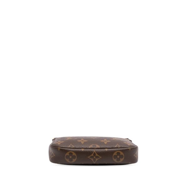 Pre-owned Louis Vuitton Monogram Mini Pochette Accessoires Brown