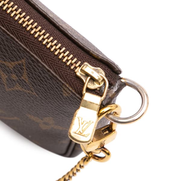 Pre-owned Louis Vuitton Monogram Mini Pochette Accessoires Brown