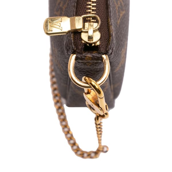 Pre-owned Louis Vuitton Monogram Mini Pochette Accessoires Brown