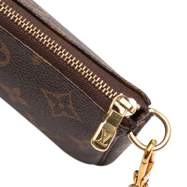 Pre-owned Louis Vuitton Monogram Mini Pochette Accessoires Brown