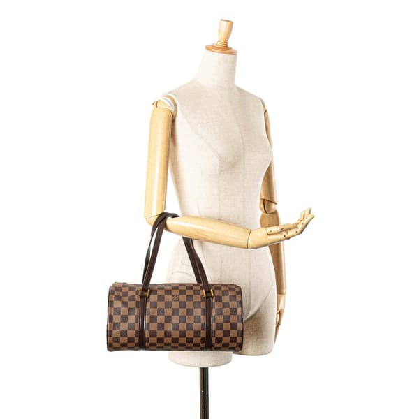 Pre-owned Louis Vuitton Damier Ebene Papillon 30 Brown