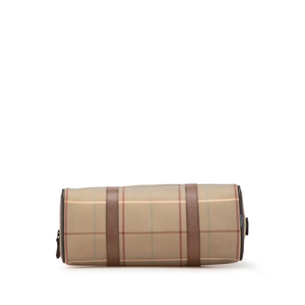 Pre-owned Burberry Vintage Check Canvas Handbag Brown