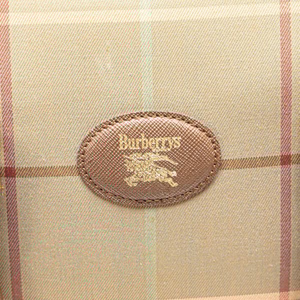 Pre-owned Burberry Vintage Check Canvas Handbag Brown