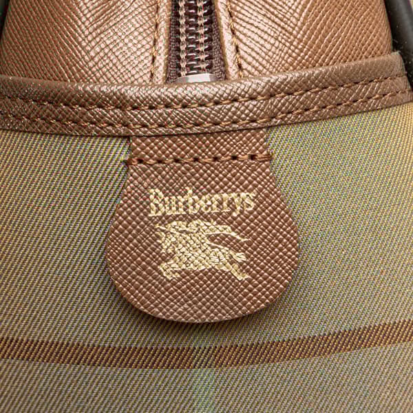Pre-owned Burberry Vintage Check Canvas Handbag Brown