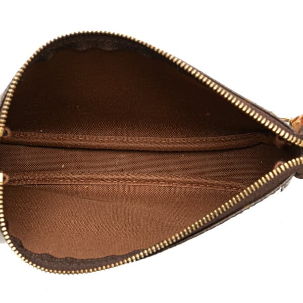 Pre-owned Louis Vuitton Monogram Mini Pochette Accessoires Brown