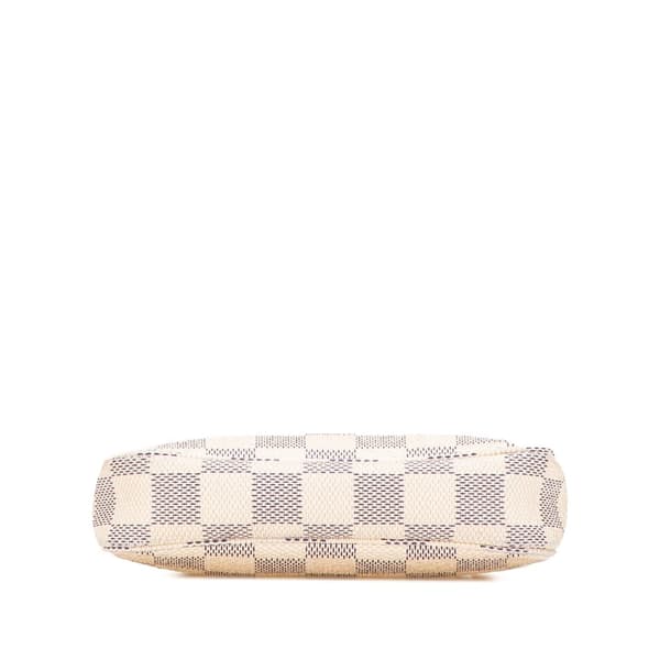 Pre-owned Louis Vuitton Damier Azur Mini Pochette Accessoires White