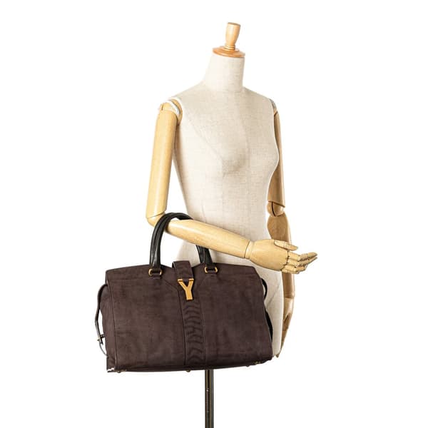 Pre-owned Yves Saint Laurent Medium Leather Cabas Chyc Satchel Brown