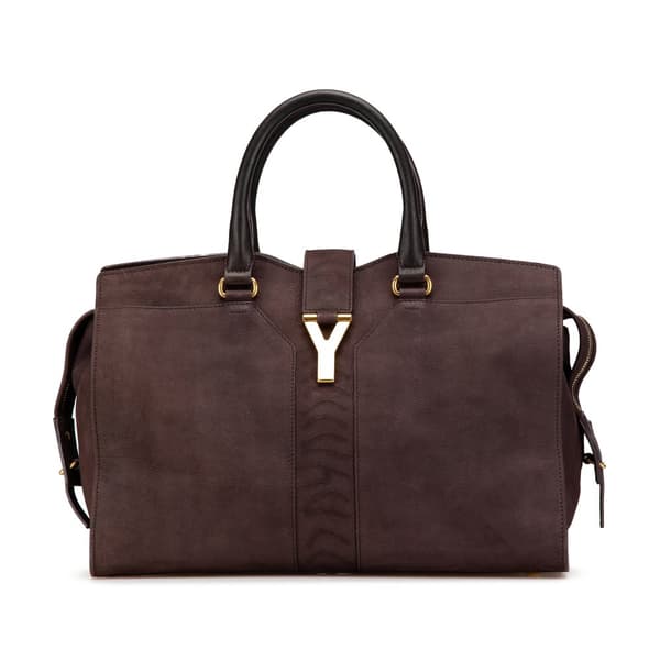 Pre-owned Yves Saint Laurent Medium Leather Cabas Chyc Satchel Brown