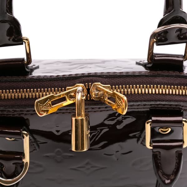 Pre-owned Louis Vuitton Monogram Vernis Alma BB Purple
