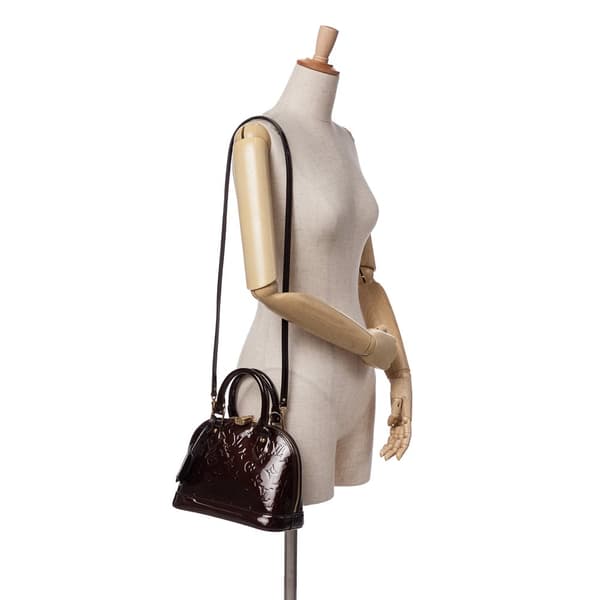 Pre-owned Louis Vuitton Monogram Vernis Alma BB Purple