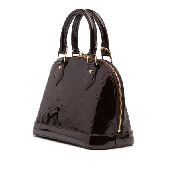 Pre-owned Louis Vuitton Monogram Vernis Alma BB Purple