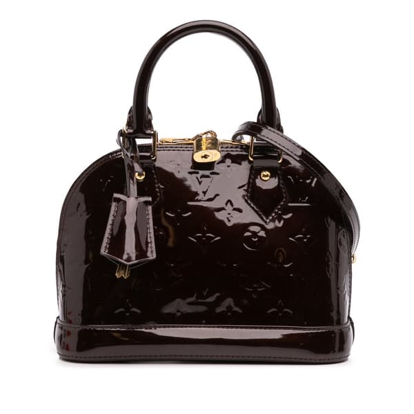 Pre-owned Louis Vuitton Monogram Vernis Alma BB Purple