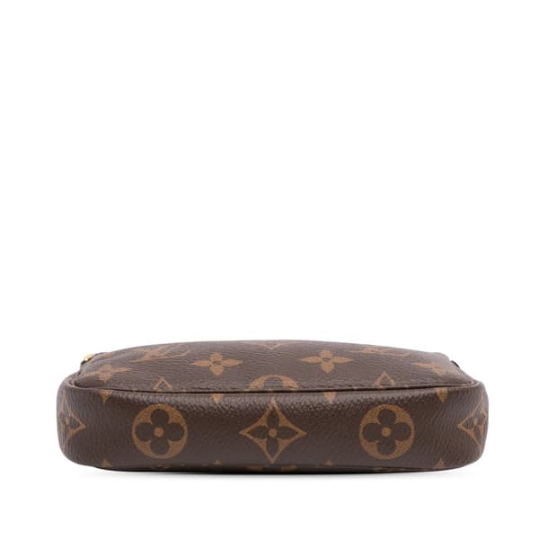 Pre-owned Louis Vuitton Monogram Mini Pochette Accessoires Brown