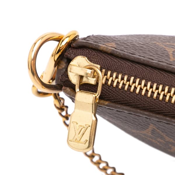 Pre-owned Louis Vuitton Monogram Mini Pochette Accessoires Brown
