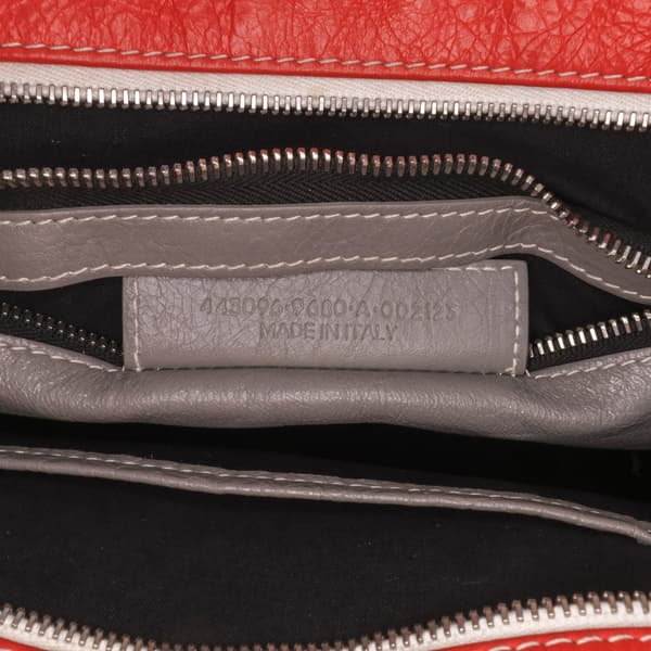Pre-owned Balenciaga M Lambskin Bazar Shopper Satchel Gray