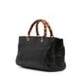 Miniatyrbilde 2 av 10: Pre-owned Gucci Medium Calfskin Bamboo Shopper Satchel Black