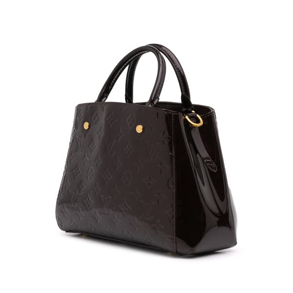 Pre-owned Louis Vuitton Monogram Vernis Montaigne BB Purple