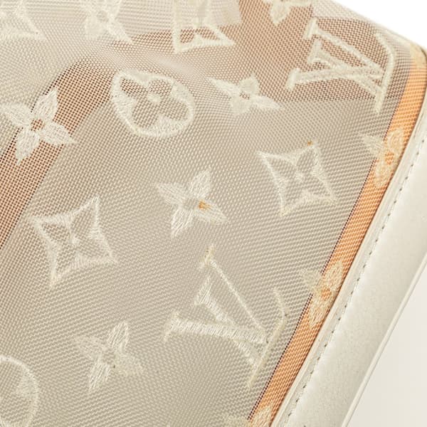Pre-owned Louis Vuitton Limited Edition Monogram Transparence Lockit White