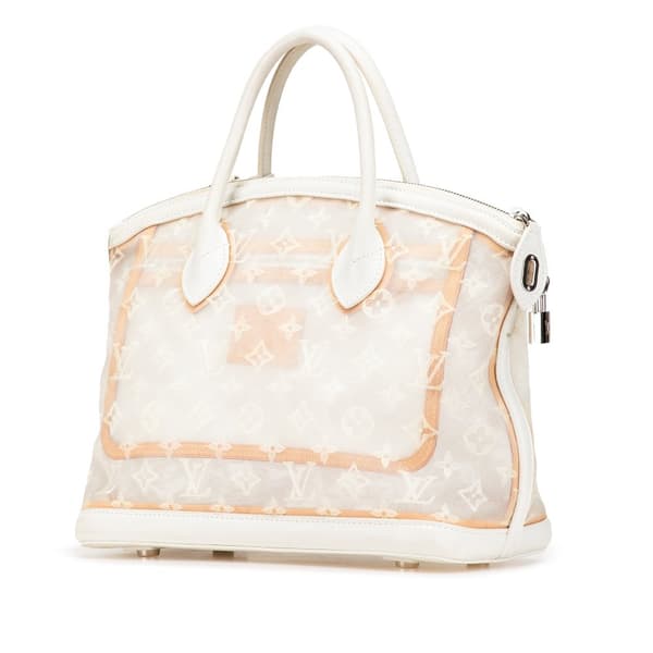 Pre-owned Louis Vuitton Limited Edition Monogram Transparence Lockit White