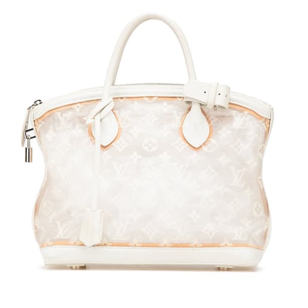 Pre-owned Louis Vuitton Limited Edition Monogram Transparence Lockit White