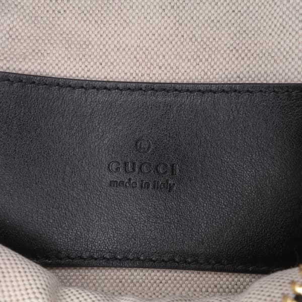 Pre-owned Gucci Mini GG Marmont Matelasse Leather Top Handle Vanity Chain Bag Black