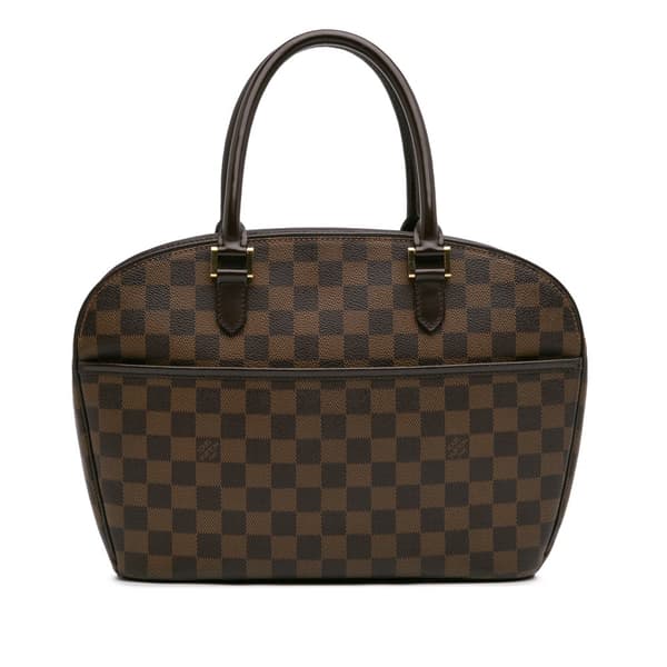 Pre-owned Louis Vuitton Damier Ebene Sarria Horizontal Brown
