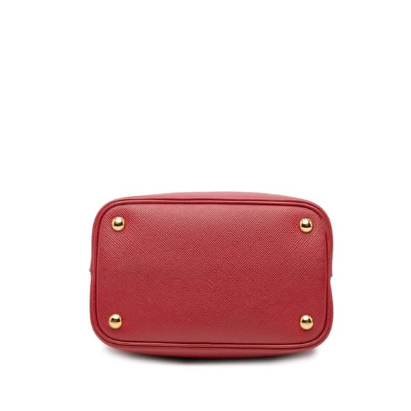 Pre-owned Prada Medium Saffiano Cuir Panier Red