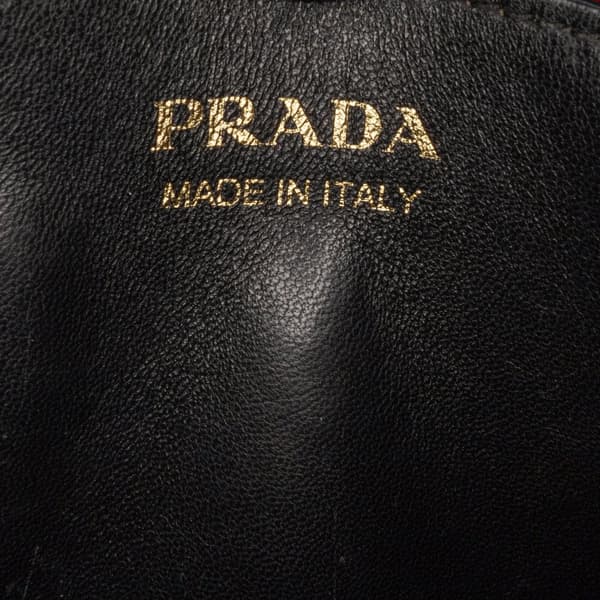 Pre-owned Prada Medium Saffiano Cuir Panier Red