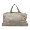 Pikkukuva 1 / 10: Pre-owned Bottega Veneta Large Leather Intrecciato Leggero Satchel Gray