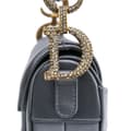 Miniatyrbild 7 av 10: Pre-owned Dior Mini Satin Crystal Embellished Saddle Gray