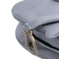 Miniatyrbild 8 av 10: Pre-owned Dior Mini Satin Crystal Embellished Saddle Gray