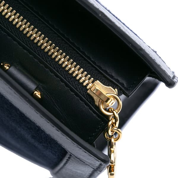 Pre-owned Gucci Suede Ophidia Satchel Blue