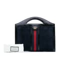 Miniatyrbillede 10 af 10: Pre-owned Gucci Suede Ophidia Satchel Blue