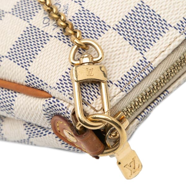 Pre-owned Louis Vuitton Damier Azur Eva White