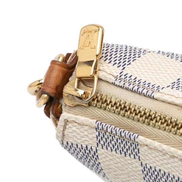 Pre-owned Louis Vuitton Damier Azur Eva White