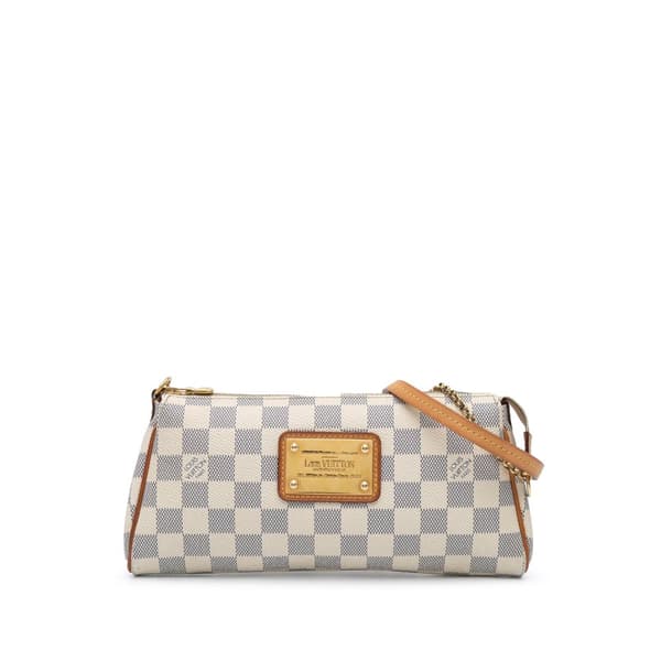 Pre-owned Louis Vuitton Damier Azur Eva White