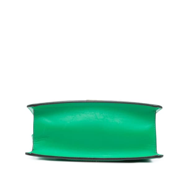 Pre-owned Gucci Mini Leather Sylvie Satchel Green